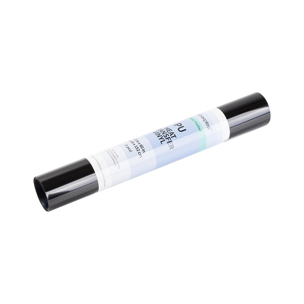 Craft Express Black Glossy Heat Transfer Vinyl Roll - Craft Express Canada